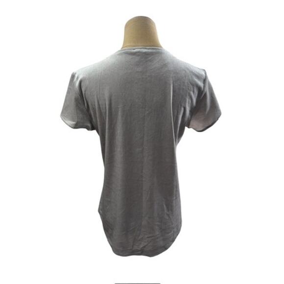 "ANN TAYLOR" Velvet Short Sleeve Blouse Keyhole Tie In Front SZ S Professional - Picture 3 of 10